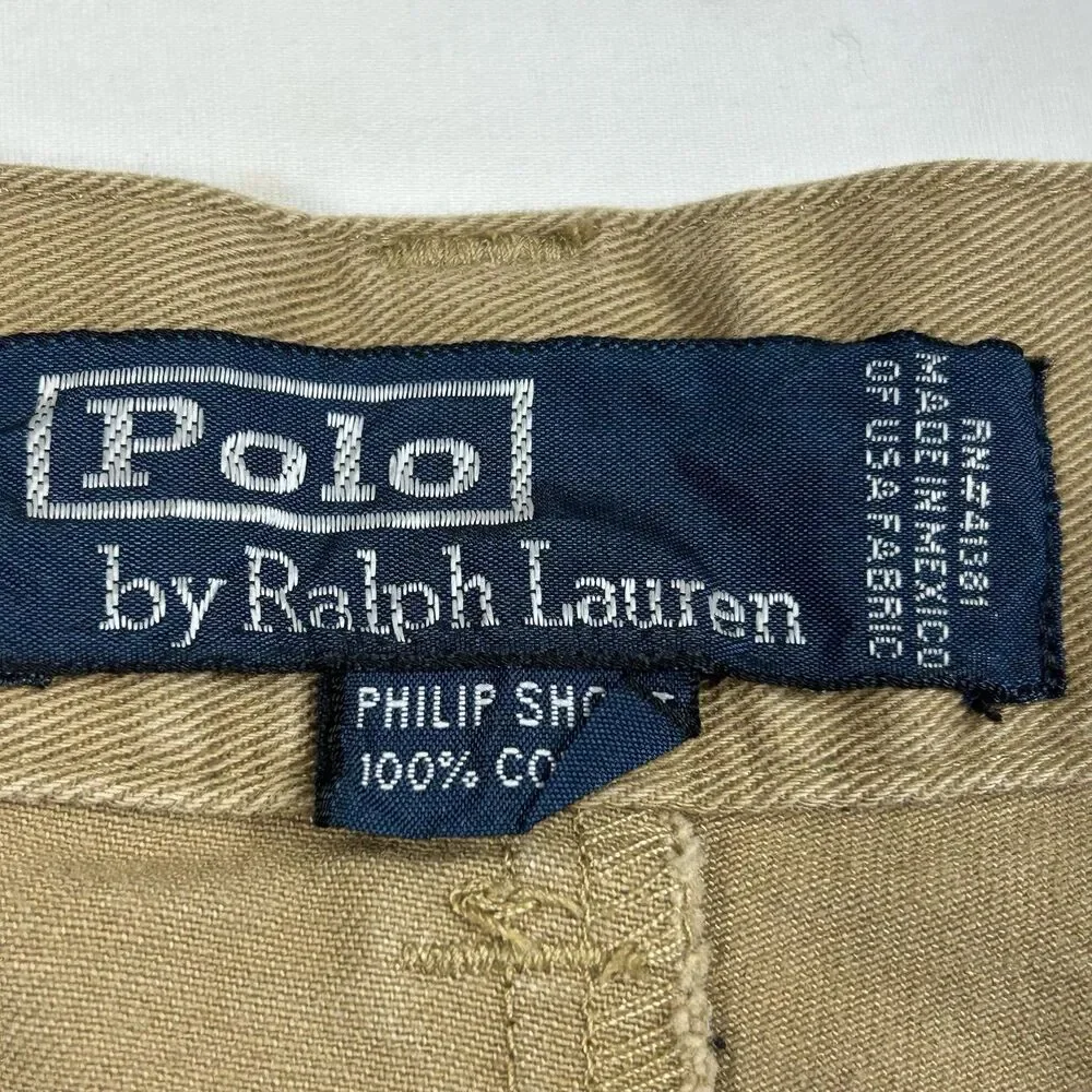 Polo Ralph Lauren Philip Short Men's 32 Tan Khaki Chino Golf Casual Work Cotton